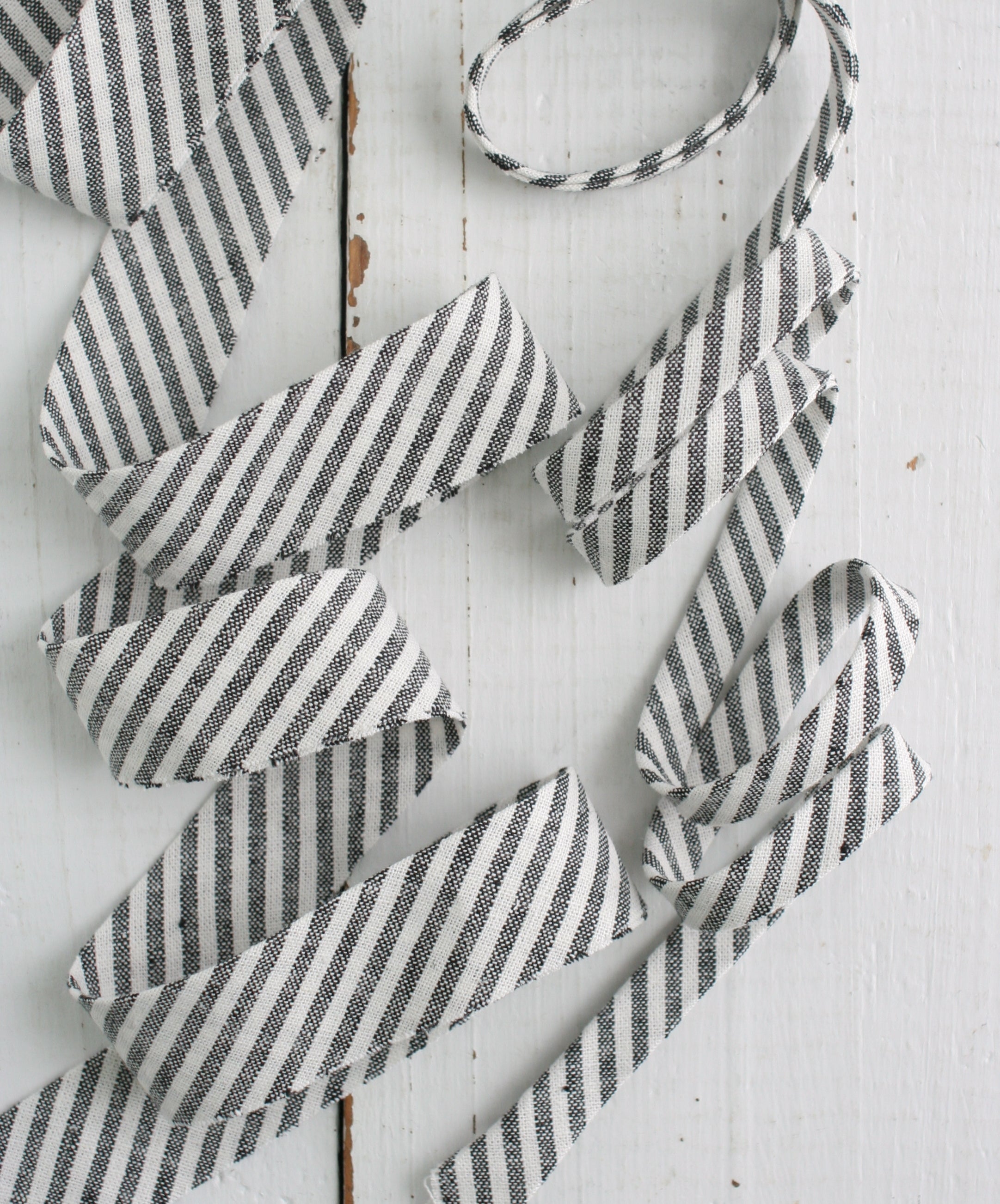 Black Linen Stripe