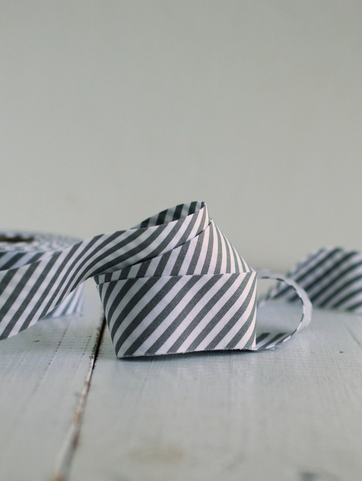 Gray Stripe Bias Quilt Binding