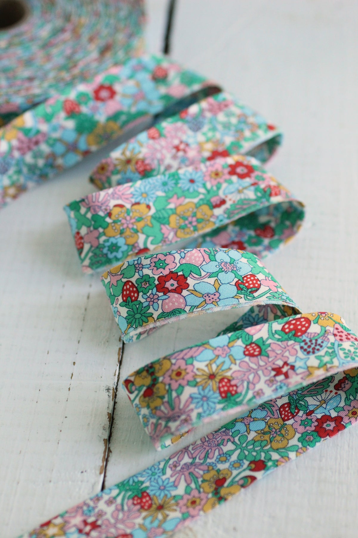 Liberty Forrest B Bias Tape & Quilt Binding, 100% Cotton