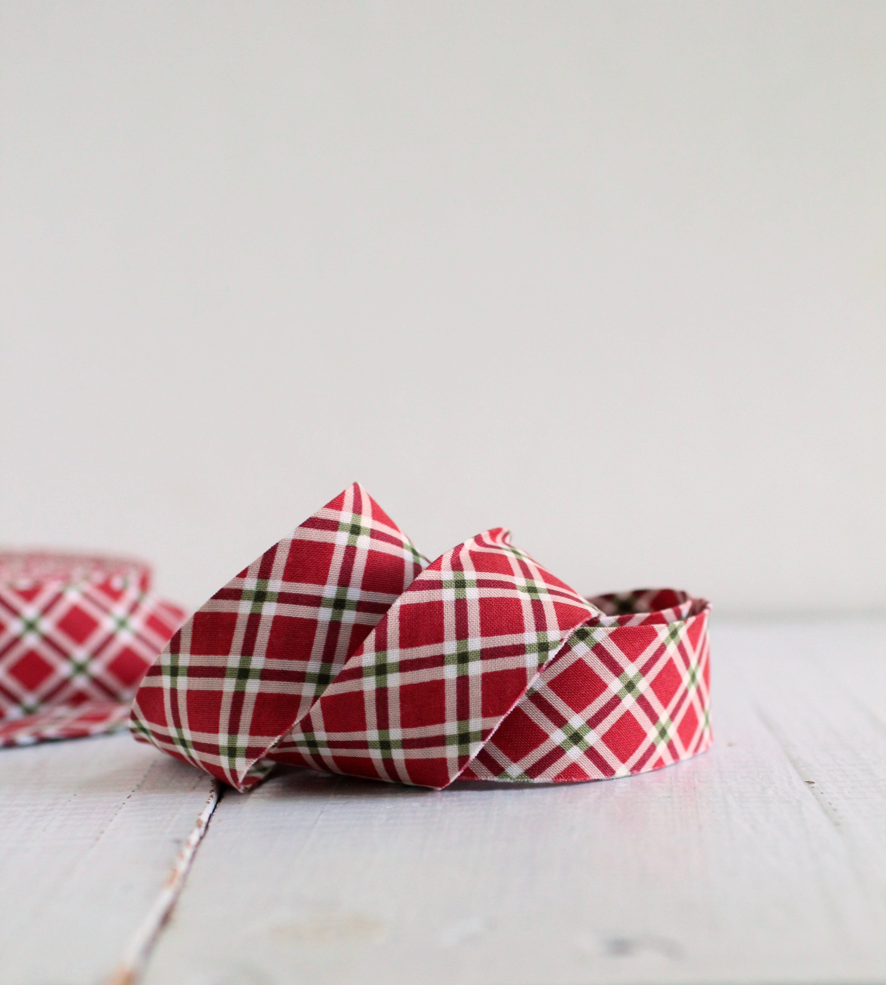 Christmas Plaid Bias Tape & Bias Quilt Binding