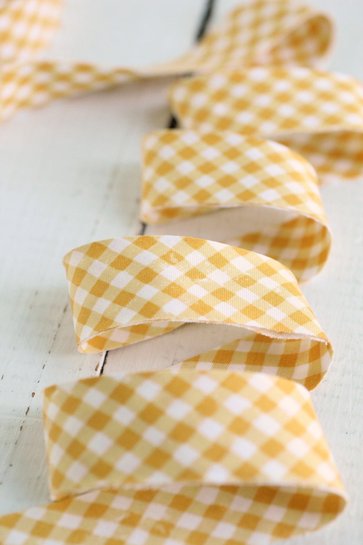Perfect Yellow Gingham Bias Tape & Bias Quilt Binding