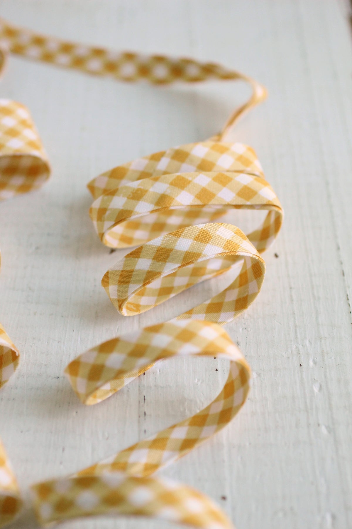 Perfect Yellow Gingham Bias Tape & Bias Quilt Binding