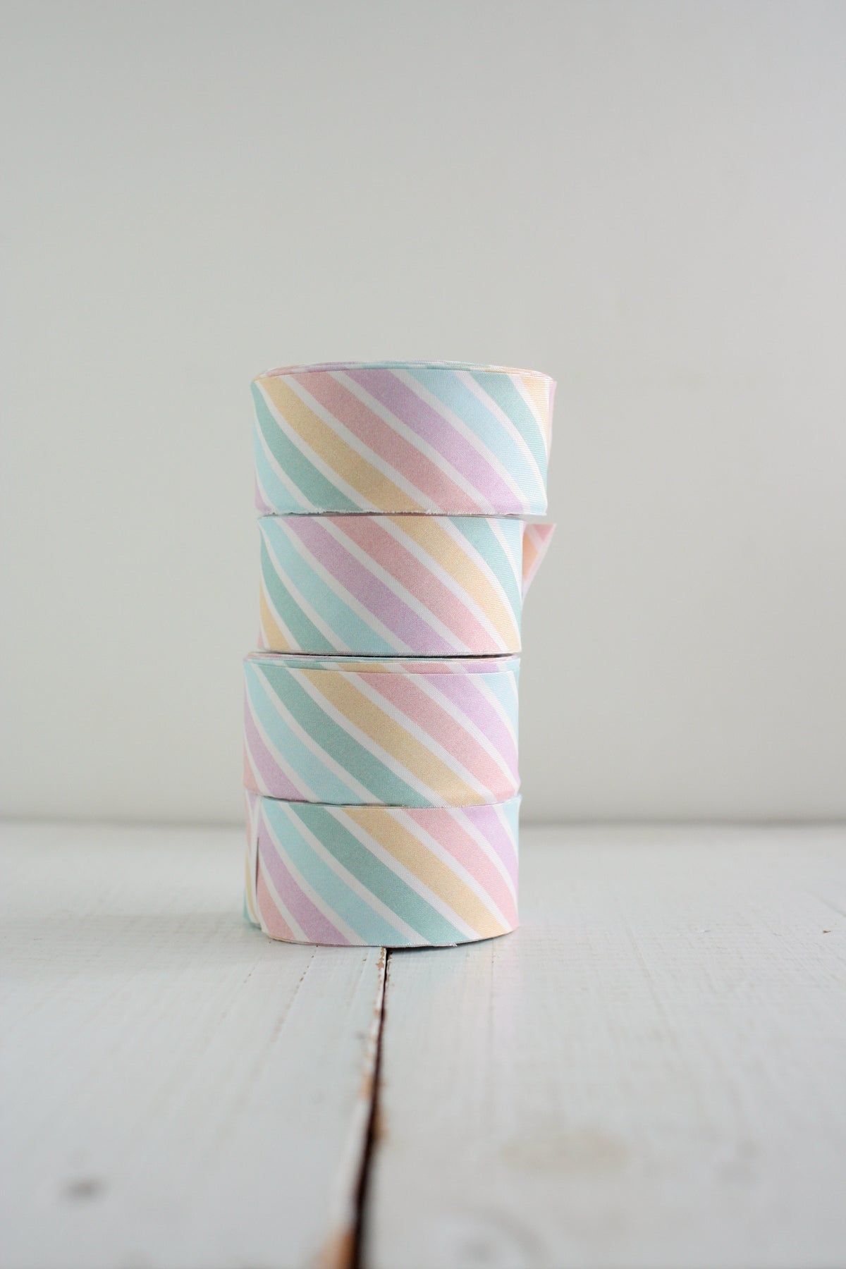 SALE Pastel Rainbow Stripe 8 Yards