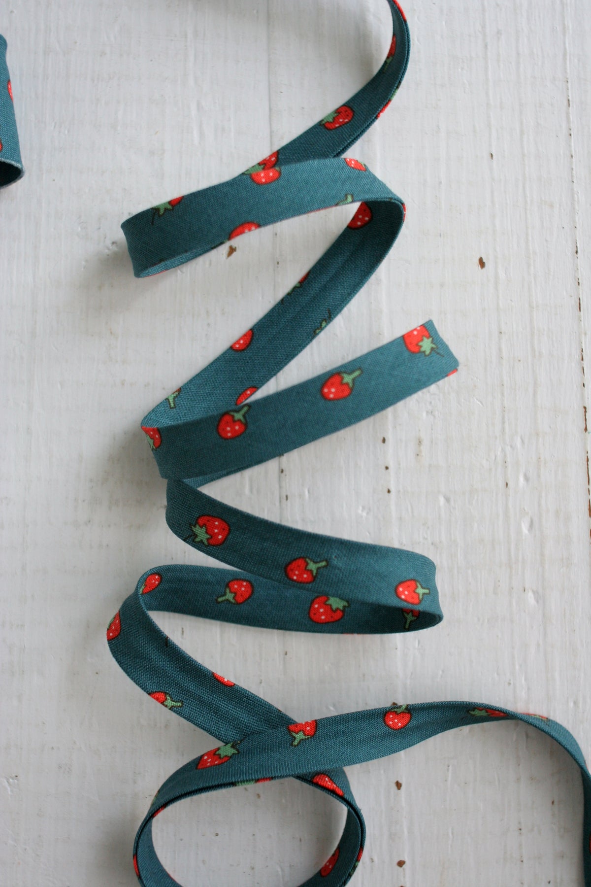 Blue Strawberries Bias Tape Bias Quilt Binding