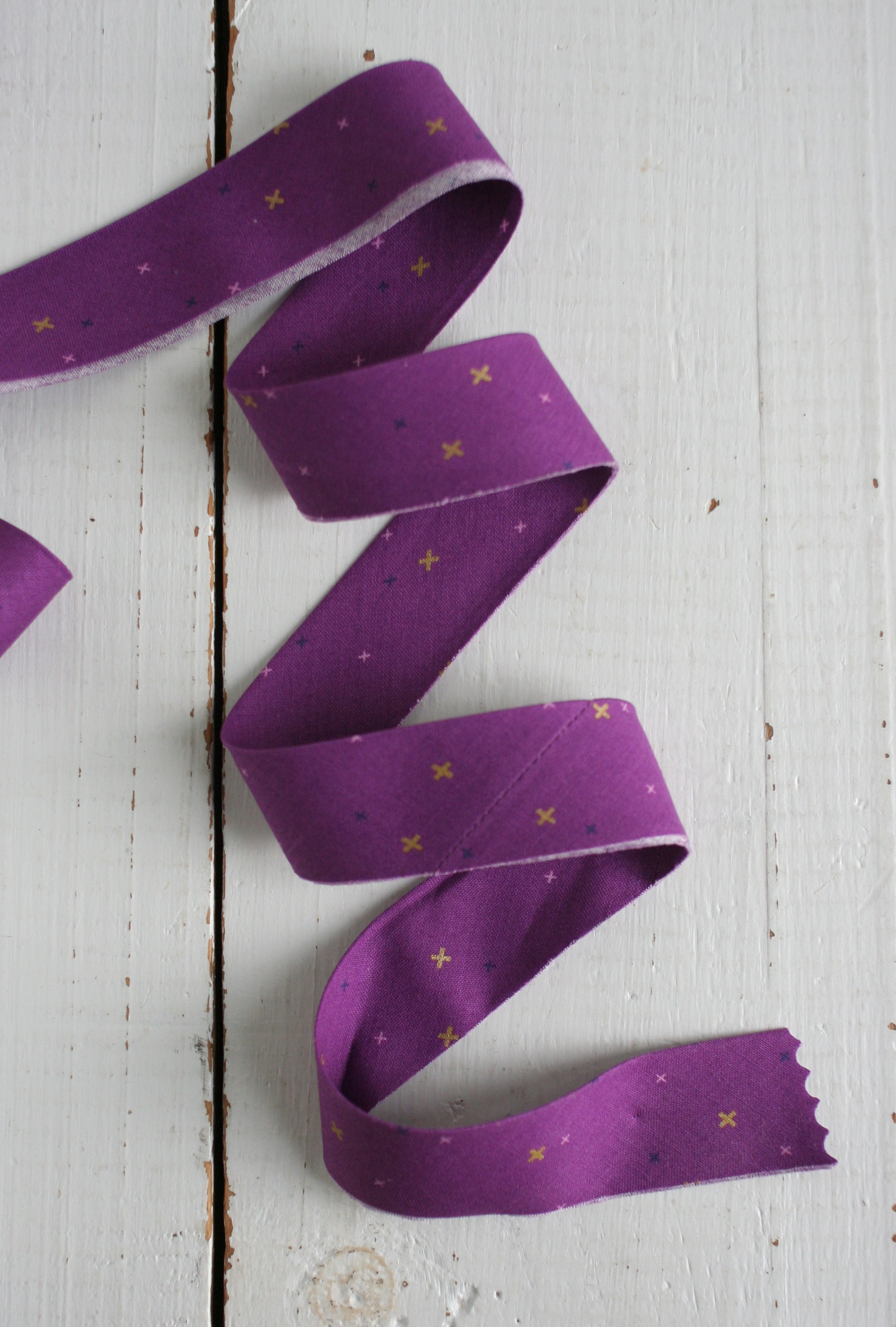 Eggplant Sparkler Bias Quilt Binding