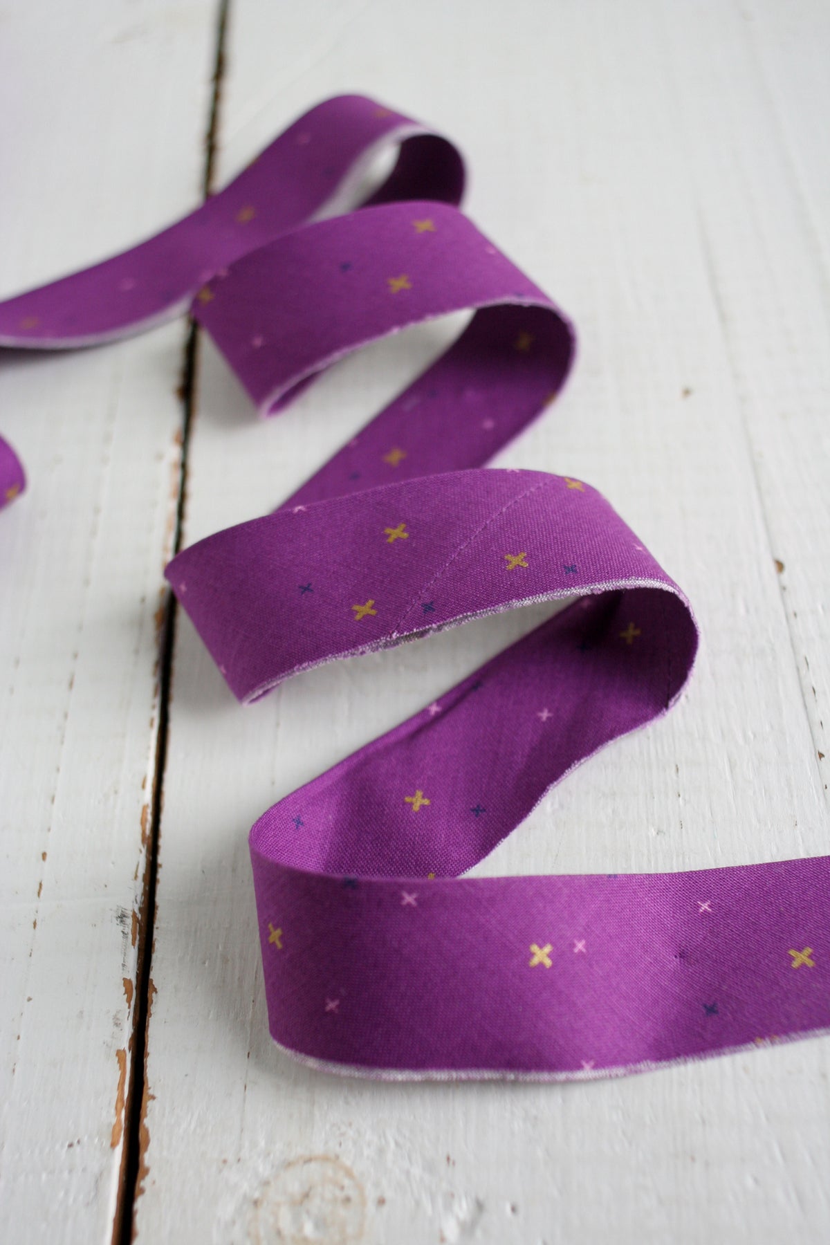 Eggplant Sparkler Bias Quilt Binding