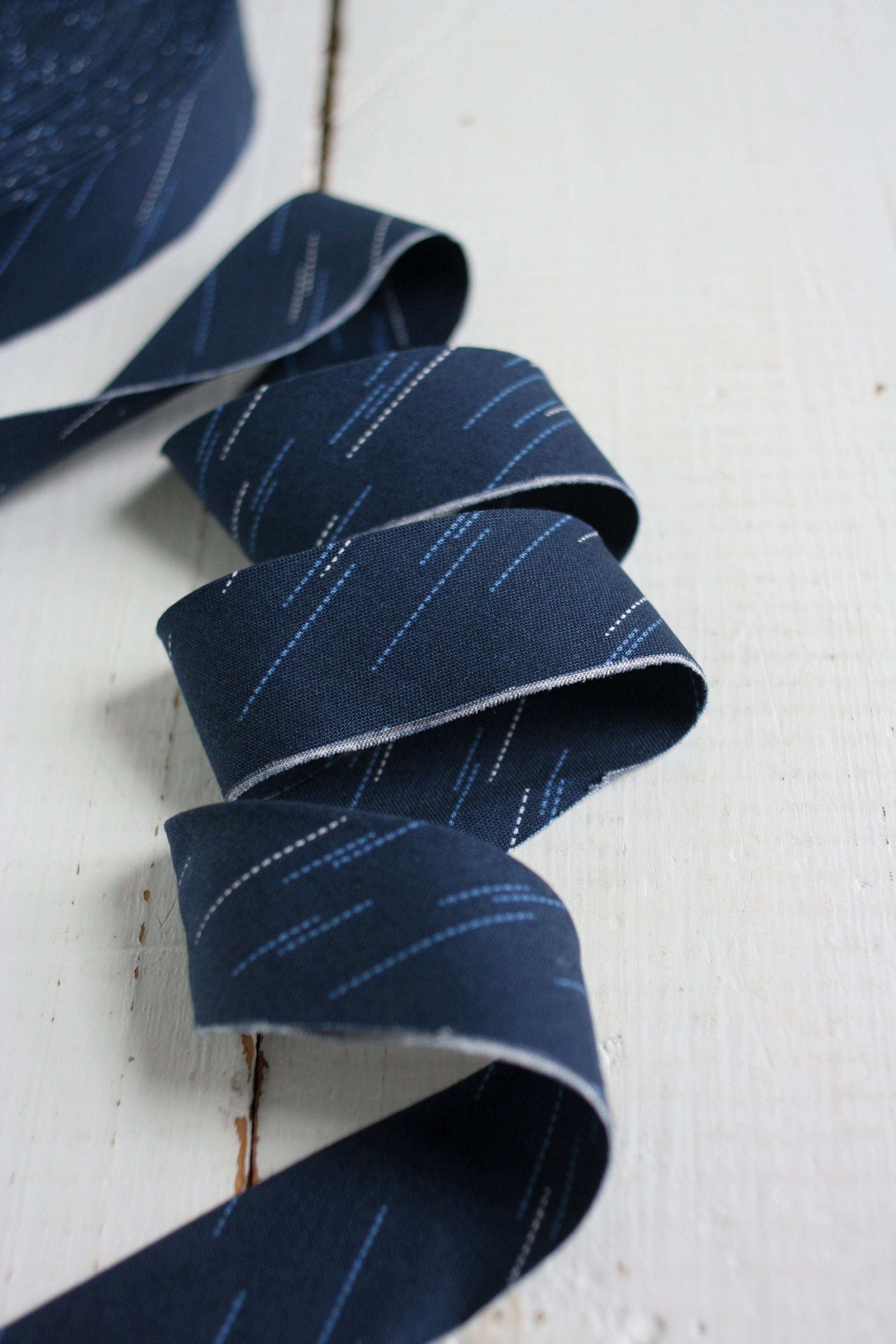 Navy Rain Bias Tape Bias Quilt Binding