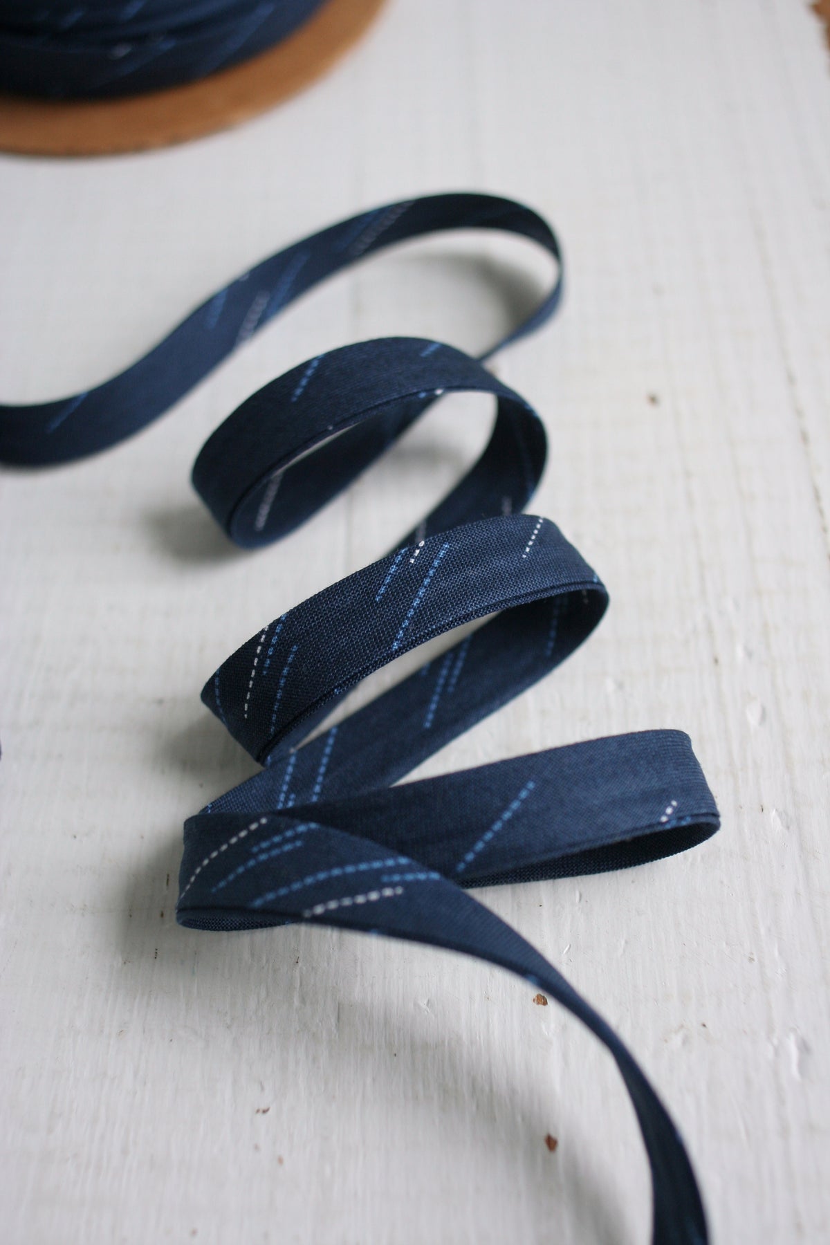 Navy Rain Bias Tape Bias Quilt Binding