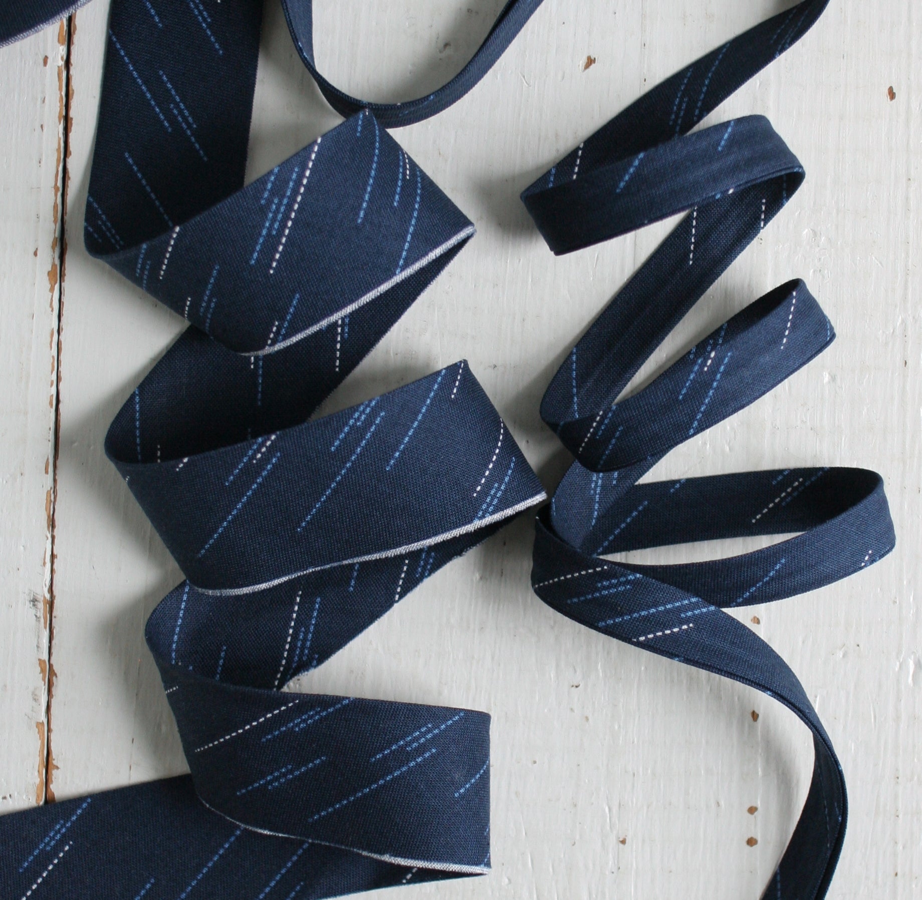 Navy Rain Bias Tape Bias Quilt Binding