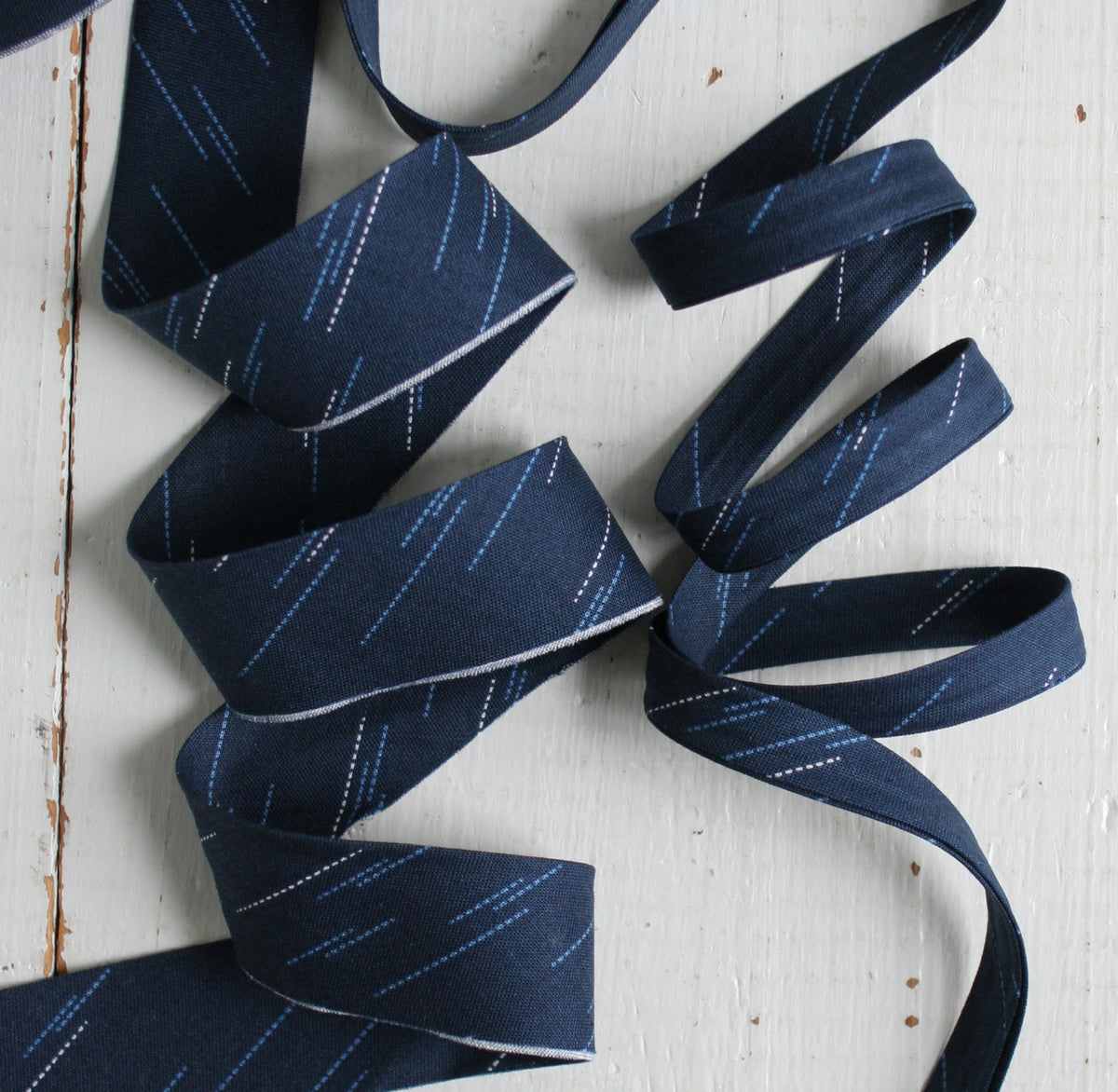 Navy Rain Bias Tape Bias Quilt Binding