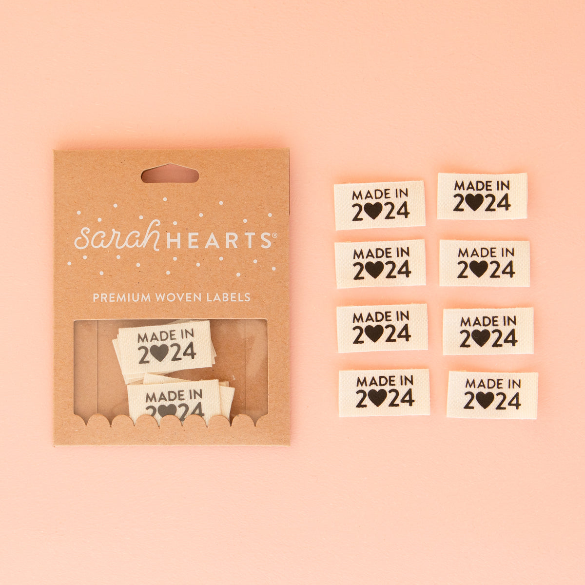 Sarah Hearts Quilt Label - Made in 2024