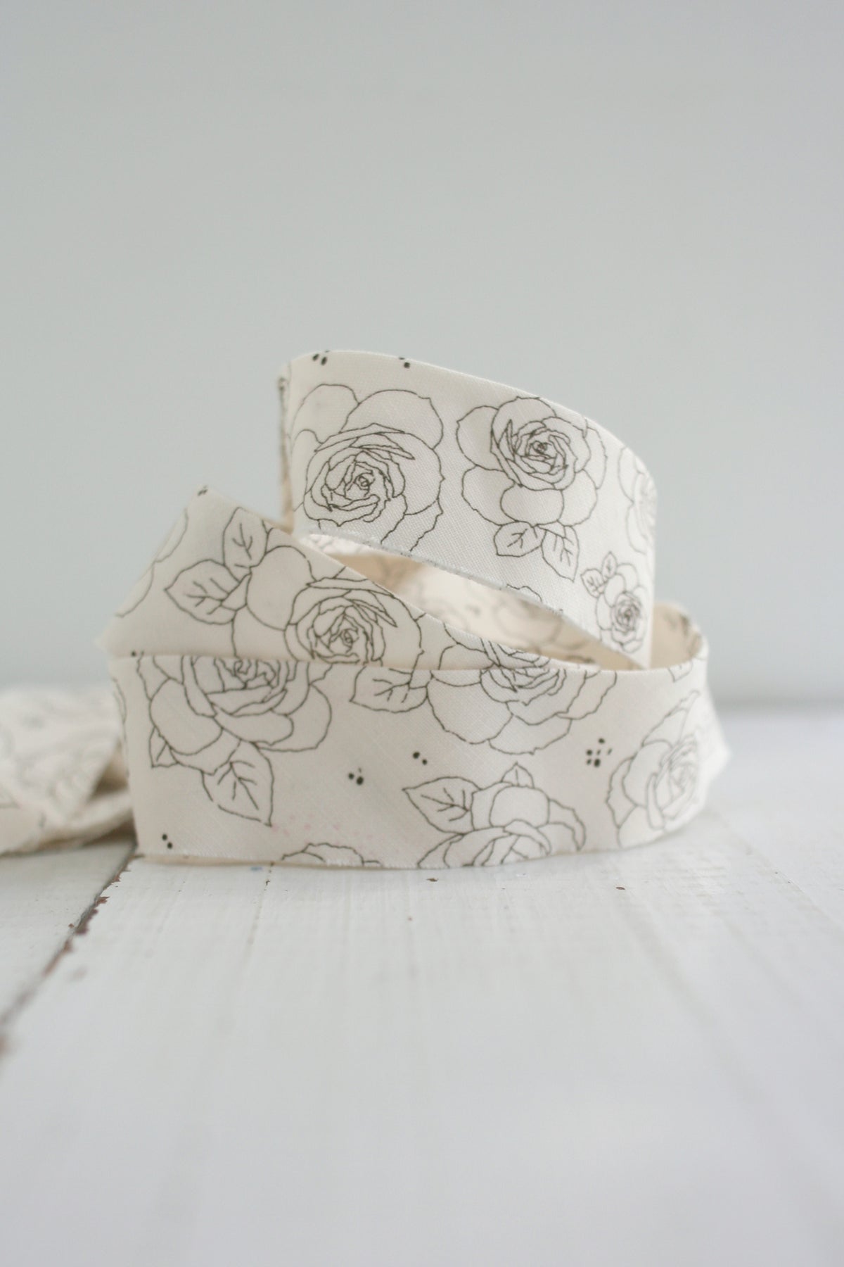 Hand Drawn Floral in Cream
